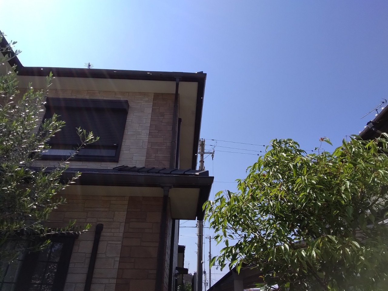 加古郡播磨町　大屋根軒どい貫通